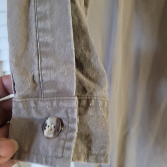 VTG Banana Republic military Jumpsuit shoulder pads and airplane pin - Picture 11 of 15